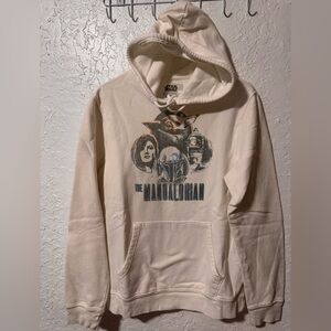 Star Wars The Mandalorian Men's Cream Colored Hoodie
Size Medium